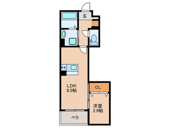 光陽マンション別府の物件間取画像